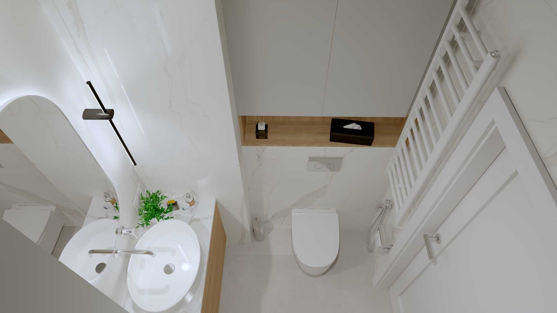 Projekt łazienki do 4 m²