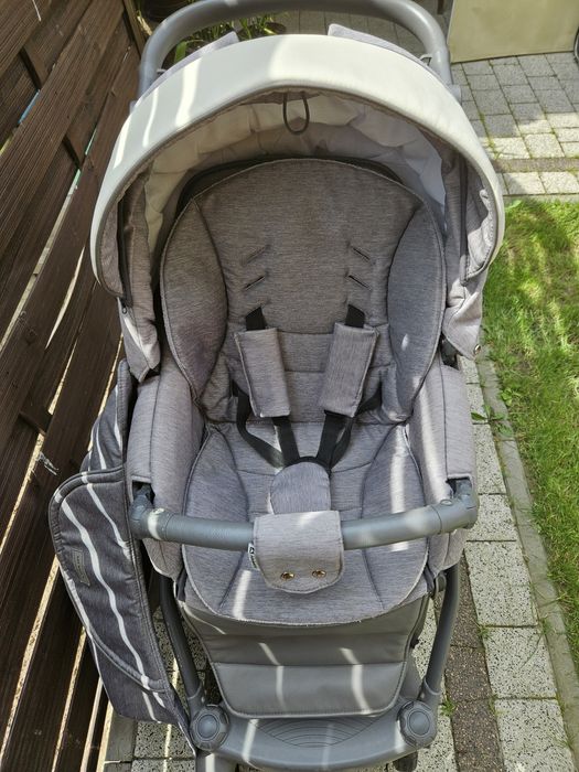 Wózek Adamex 3w1 gondola spacerówka fotelik samochodowy szary