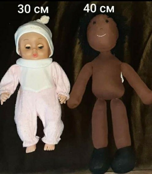 Кукла 2 шт темнокожая и европейка