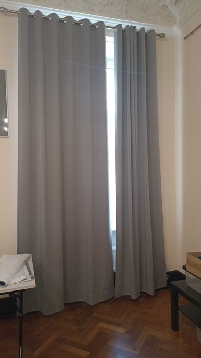 Zasłony zaciemniające szare 140 x 320