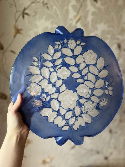 Szklana patera talerz