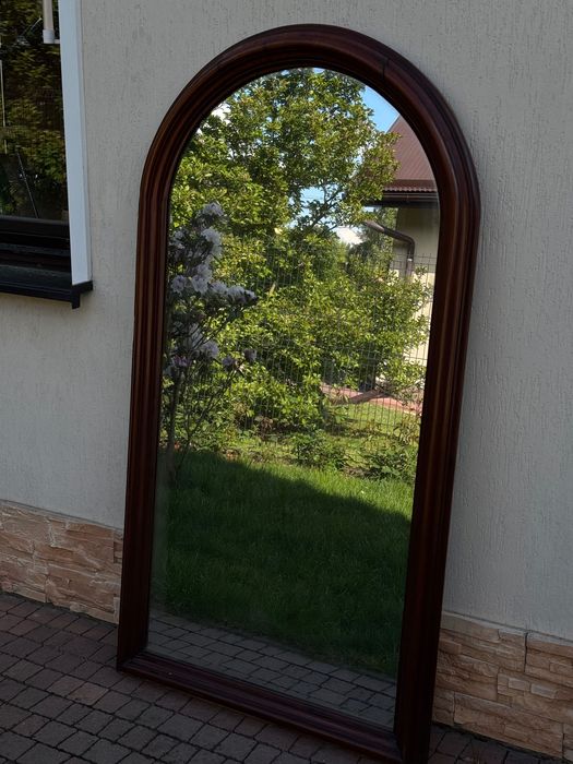 Duże lustro drewniane – 156 x 85 cm | styl VINTAGE / LOFT