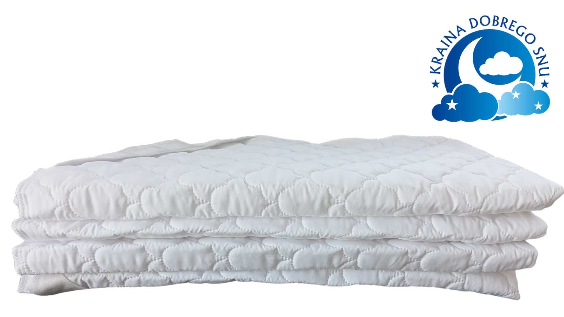 Pikowany ochraniacz na materac z gumami 140x200 KRAINA DOBREGO SNU