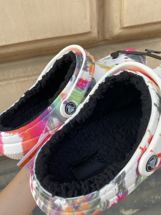 Крокси утеплені Crocs Оригінал Clasdic lined tie нові резинові тапки
