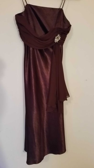 Balowa suknia w kolorze wina, rozm. S