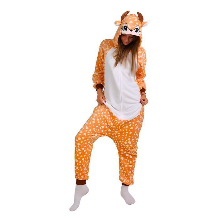 Piżama Onesie Kigurumi Kostium Przebranie Jeleń XL: 175 - 185cm