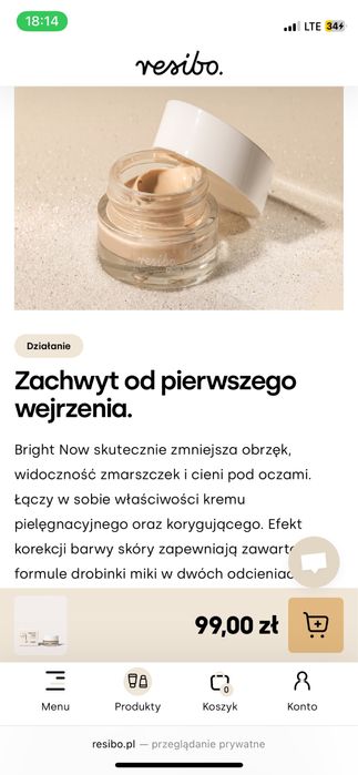 RESIBO bright now super krem pod oczy korygujący corrective eye cream