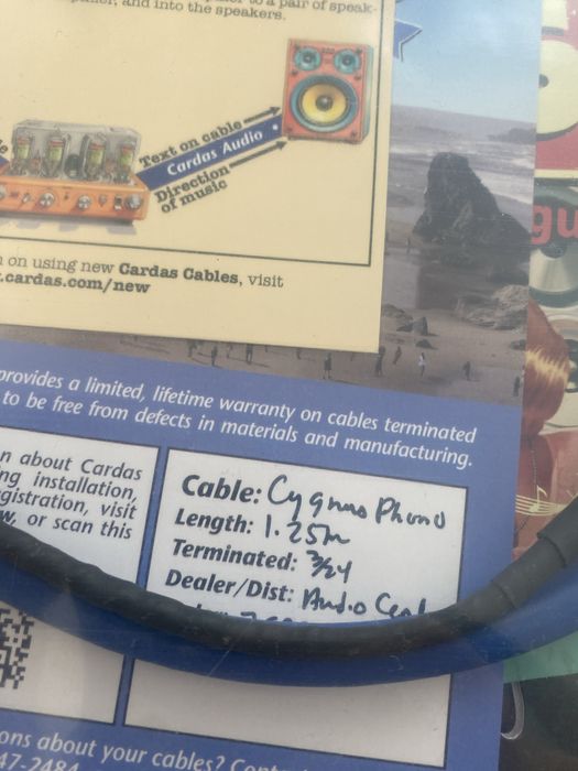 Cardas Cygnus Phono RCA DIN 1.25 m