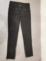 Spodnie czarne H&M  r. 34/36, rurki, jeansy,
