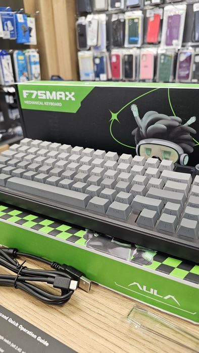 РОЗПРОДАЖ Механічна клавіатура AULA F75  MAX Reef Black