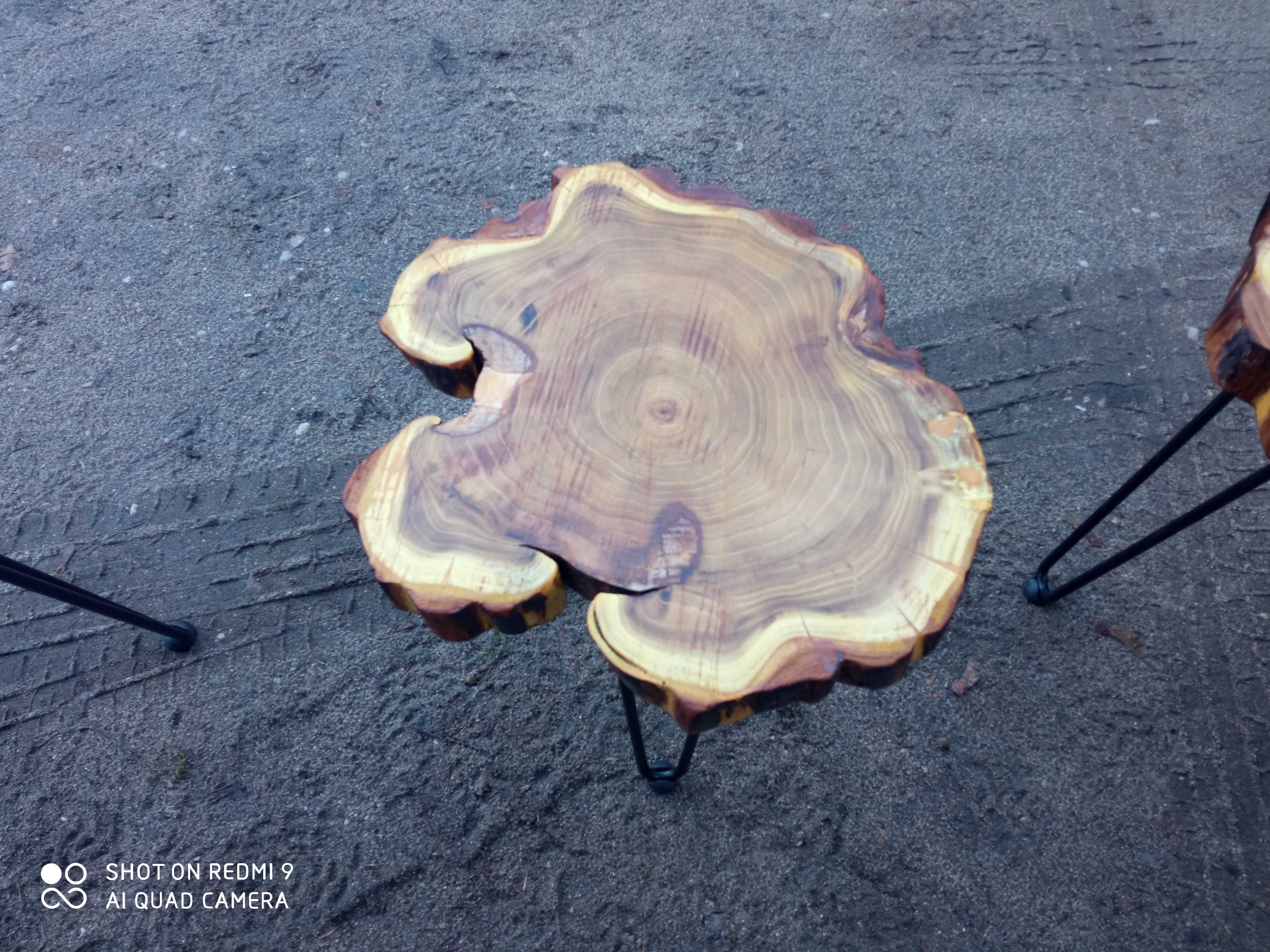 Stoliki z plastra drewna AKACJA rękodzieło stolik kawowy