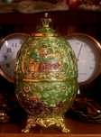 Carskie kolekcjonerskie emaliowane jajo w stylu Faberge. St.Petersburg