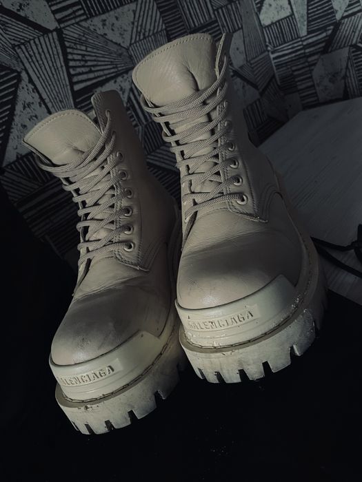 Брутальные ботинки бутсы баленсиага Balenciaga Strike Boots.