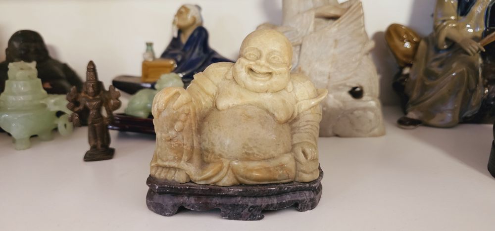 Kamienna figurka buddy - Vintage Prl