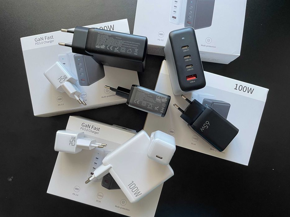 Швидка зарядка 100W 65W 25W GAN 2 premium зарядний блок