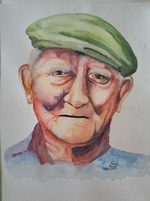 30€ - pintura aguarela "o velho"
