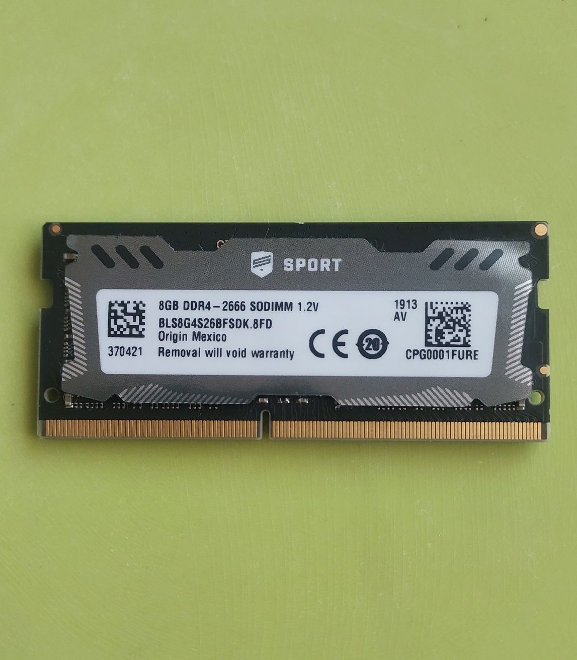 Memória RAM Ballistix DDR4 8GB.