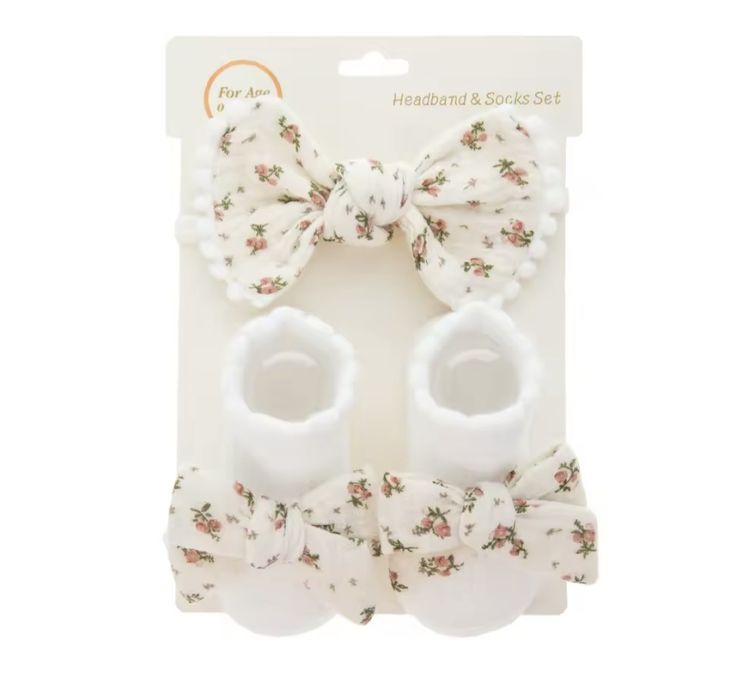 Opaska z kokardką +skarpetki