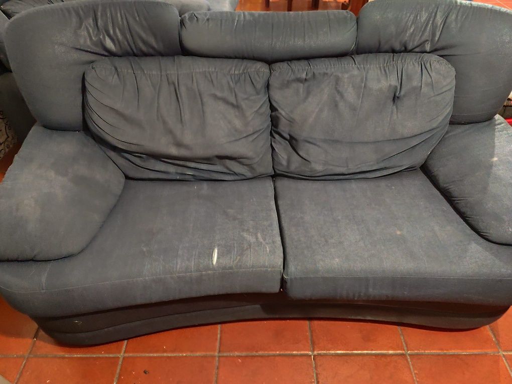Sofá Azul 3 + 2 poltronas