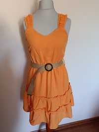 Sukienka pomarańczowa S