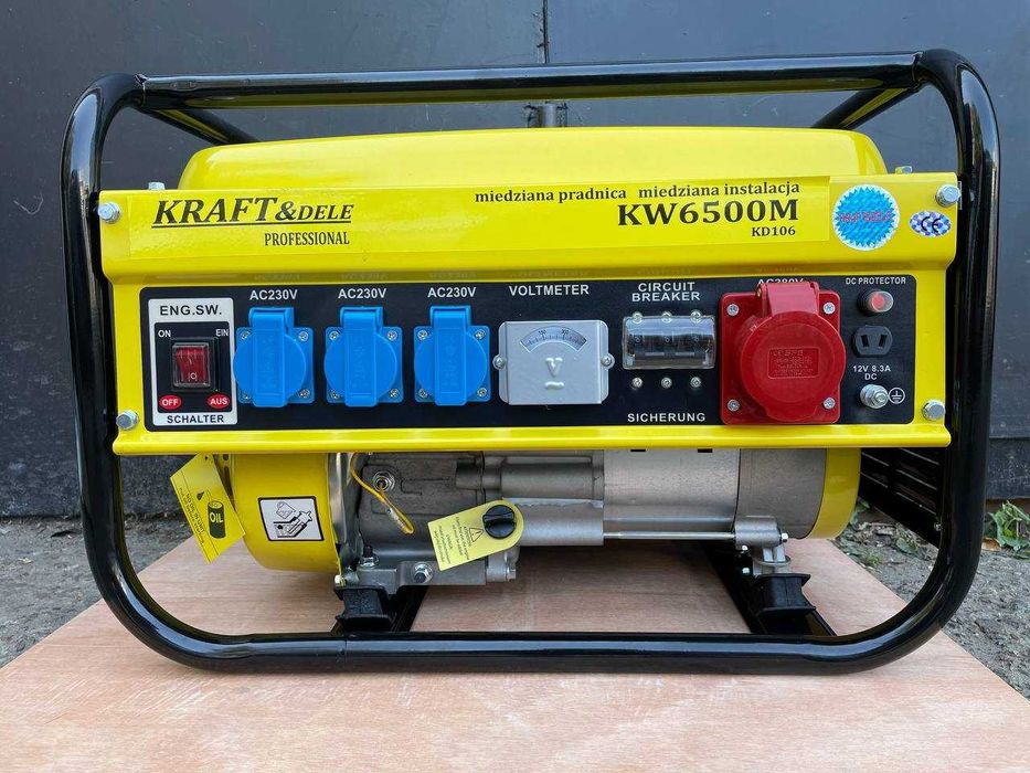 Генератор KraftDele KD106 - 3 квт, ручний, мідна, доставка безкоштовна