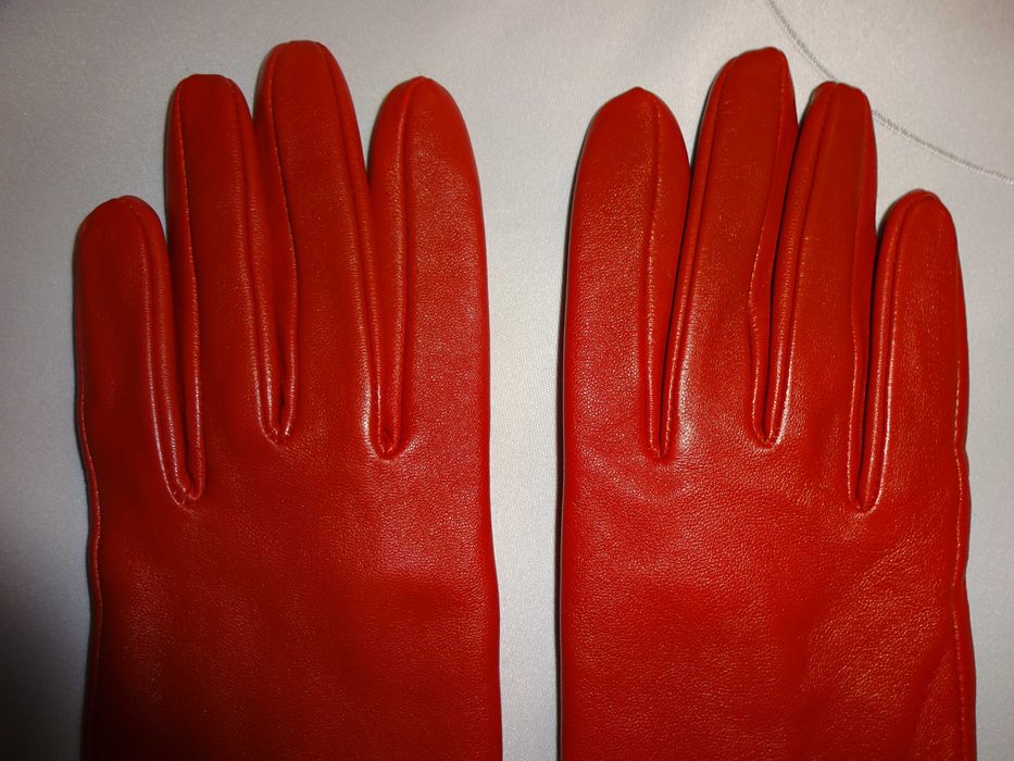 NEXT 100% Leather skórzane pięciopalczaste rękawiczki skóra r. M