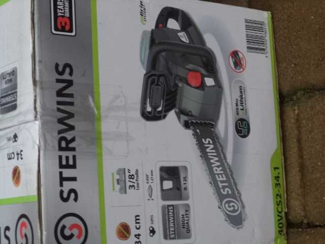 Kosiarka aku . 40VLM2-42P.1 +Nożyce do żywopłotu + Piła STERWINS
