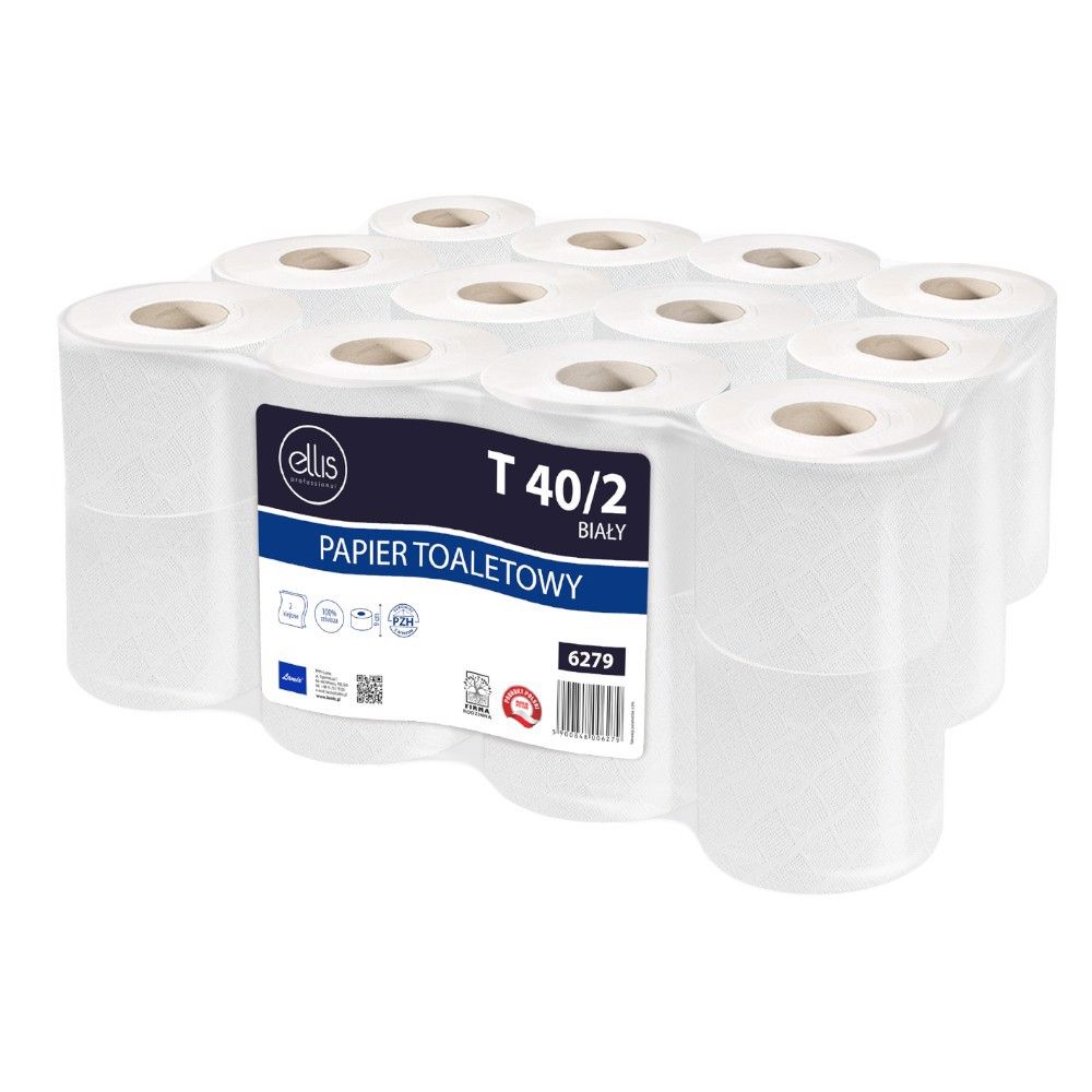 papier toaletowy t ellis 40m 2war biały 24 rolki