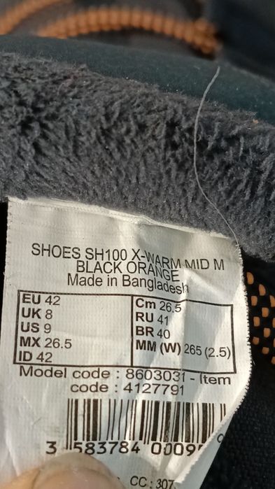 Buty Turystyczne zimowe Quechua SH 100