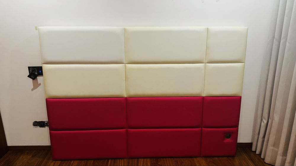 Cabeceiras de cama e cubos de arrumacao