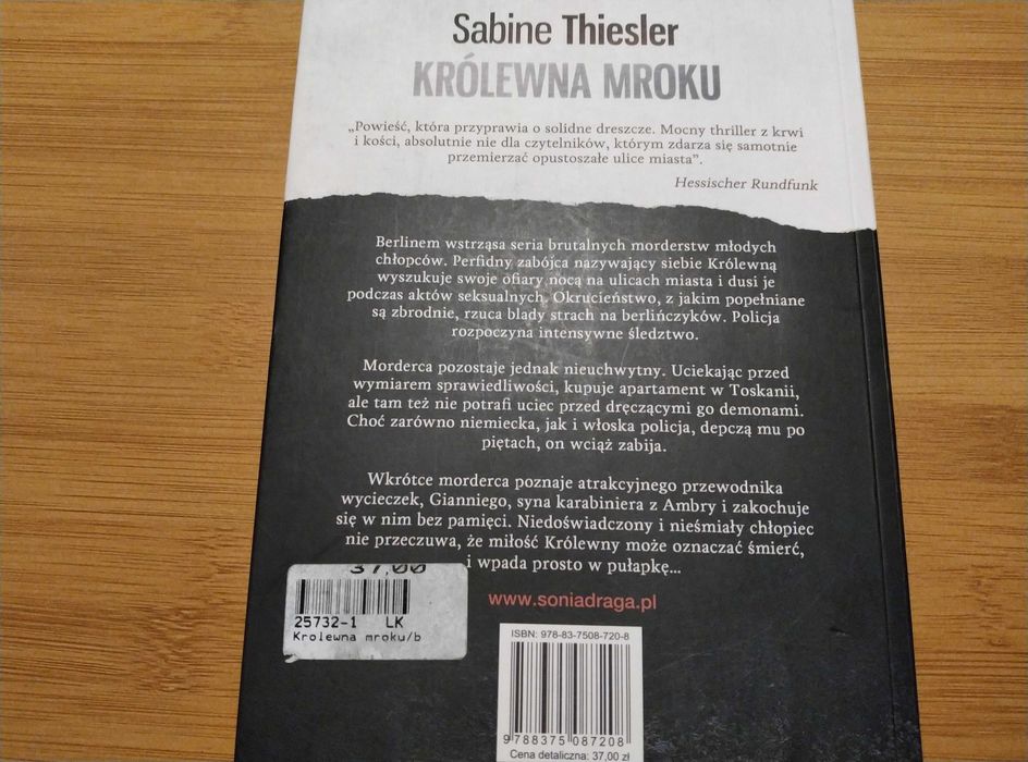 Książka Sabine Thiesler Królewna mroku