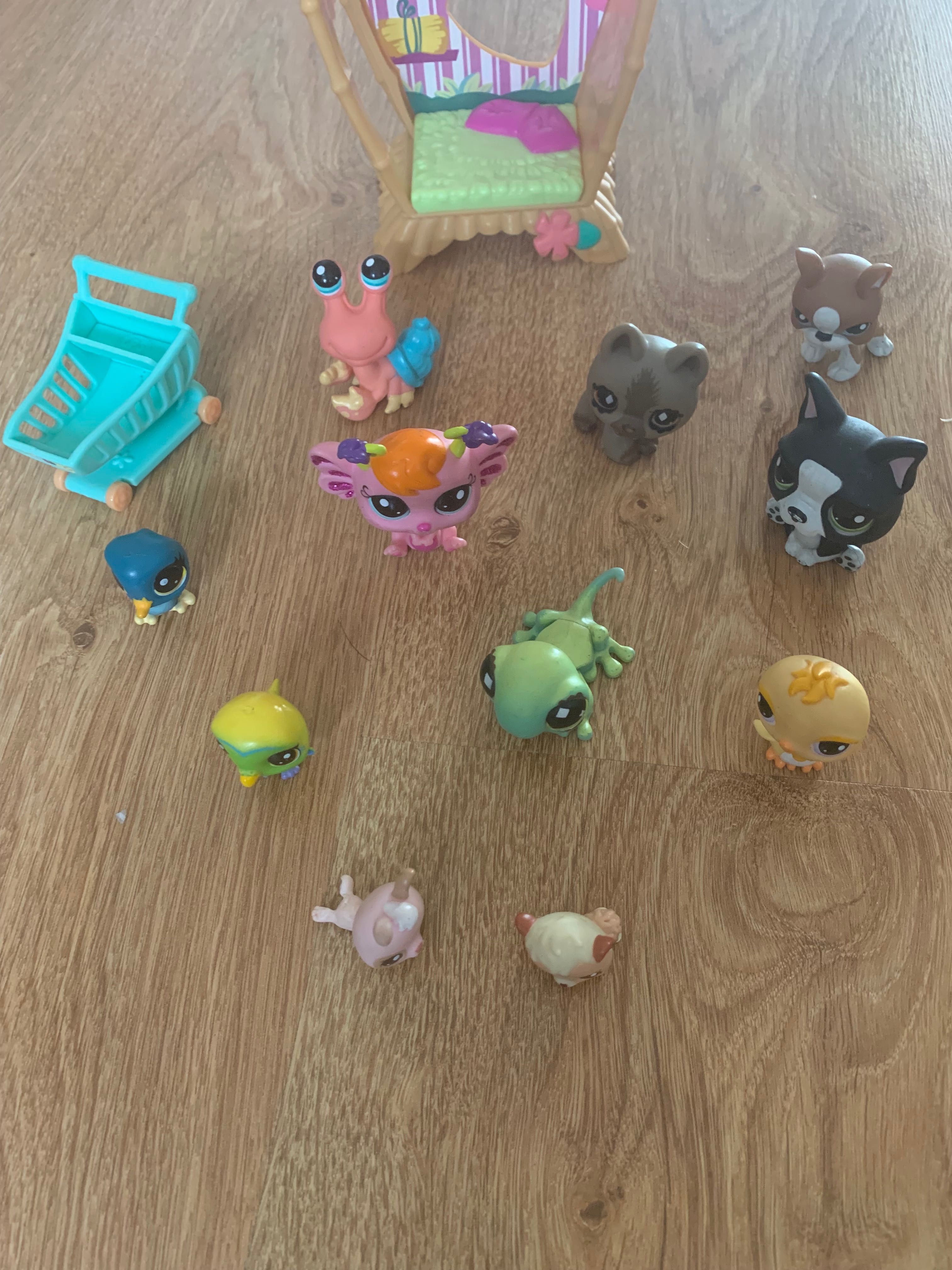 Figurki Pet shop plus akcesoria. Ponad 10 sztuk