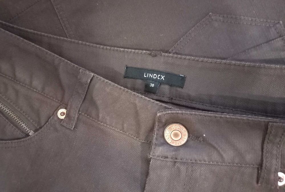 Spódnica brązowa MINI Jeans Woskowany r. 36 Lindex NOWA