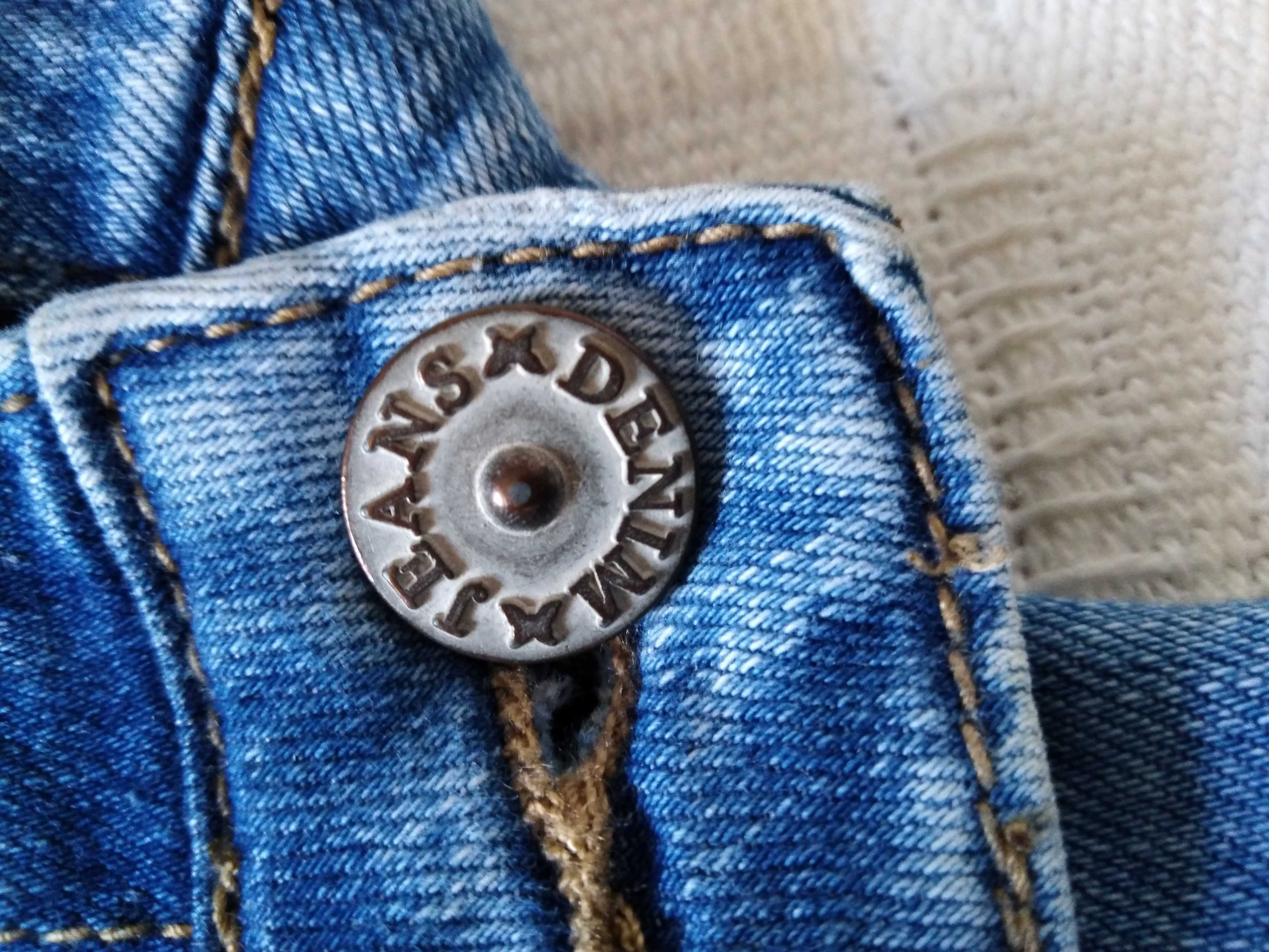 Calças Ganga Azuis Denim Jeans S/36