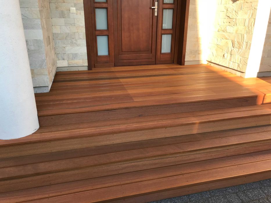 Deska tarasowa bangkirai 21x145 KD profil drobny-gładki