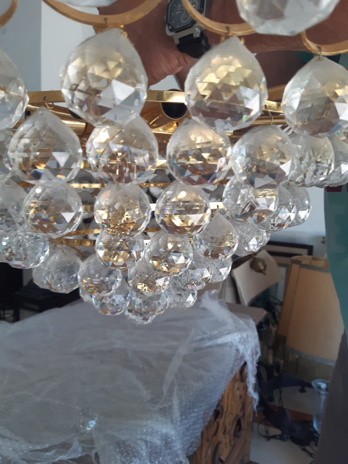 Lustre em cristal barato