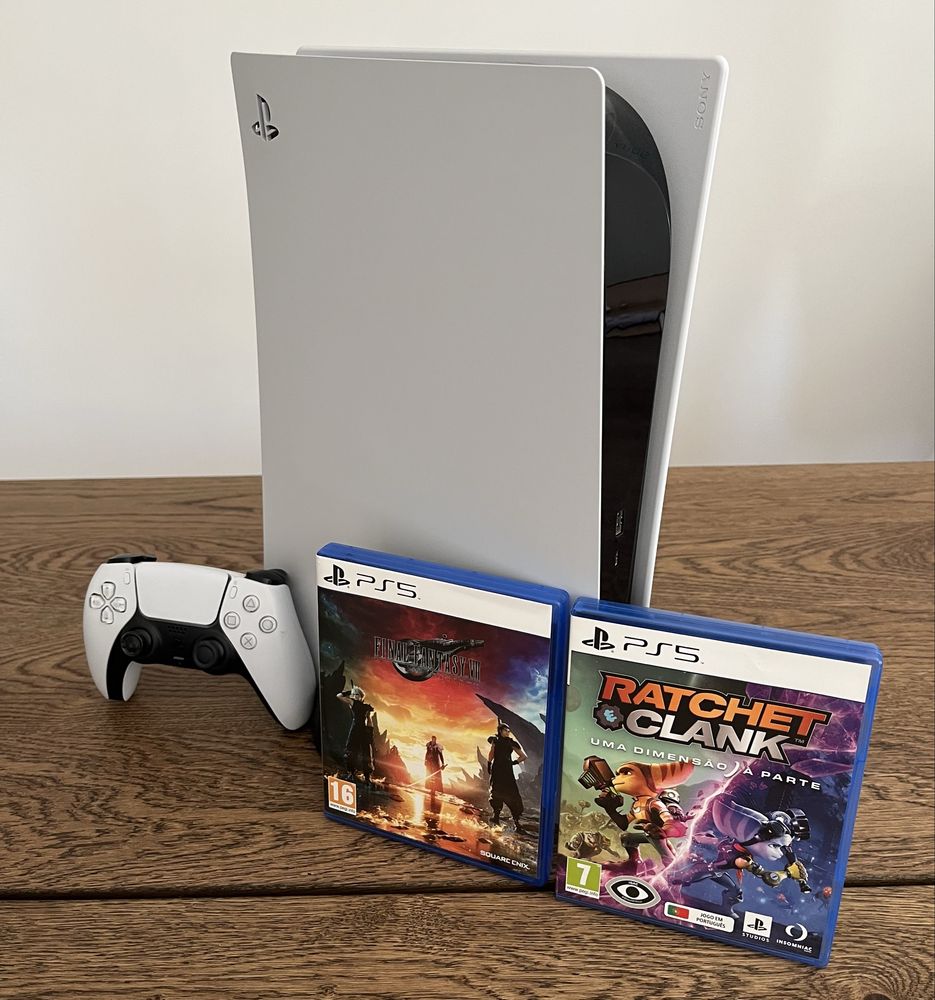 PS5 Fat (com leitor disco) + 2 Jogos