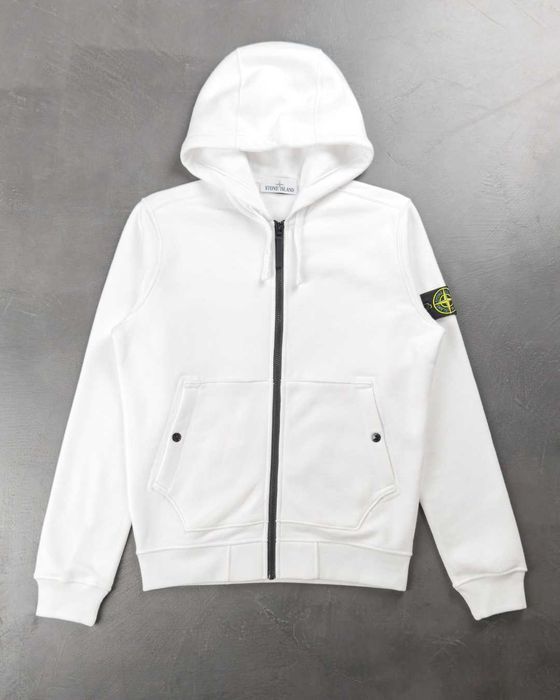 Худі STONE ISLAND 61620 Full-Zipper Hooded Sweatshirt White SI0130
