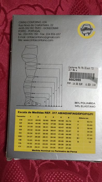 Pé elástico tamanho 3 NOVO
