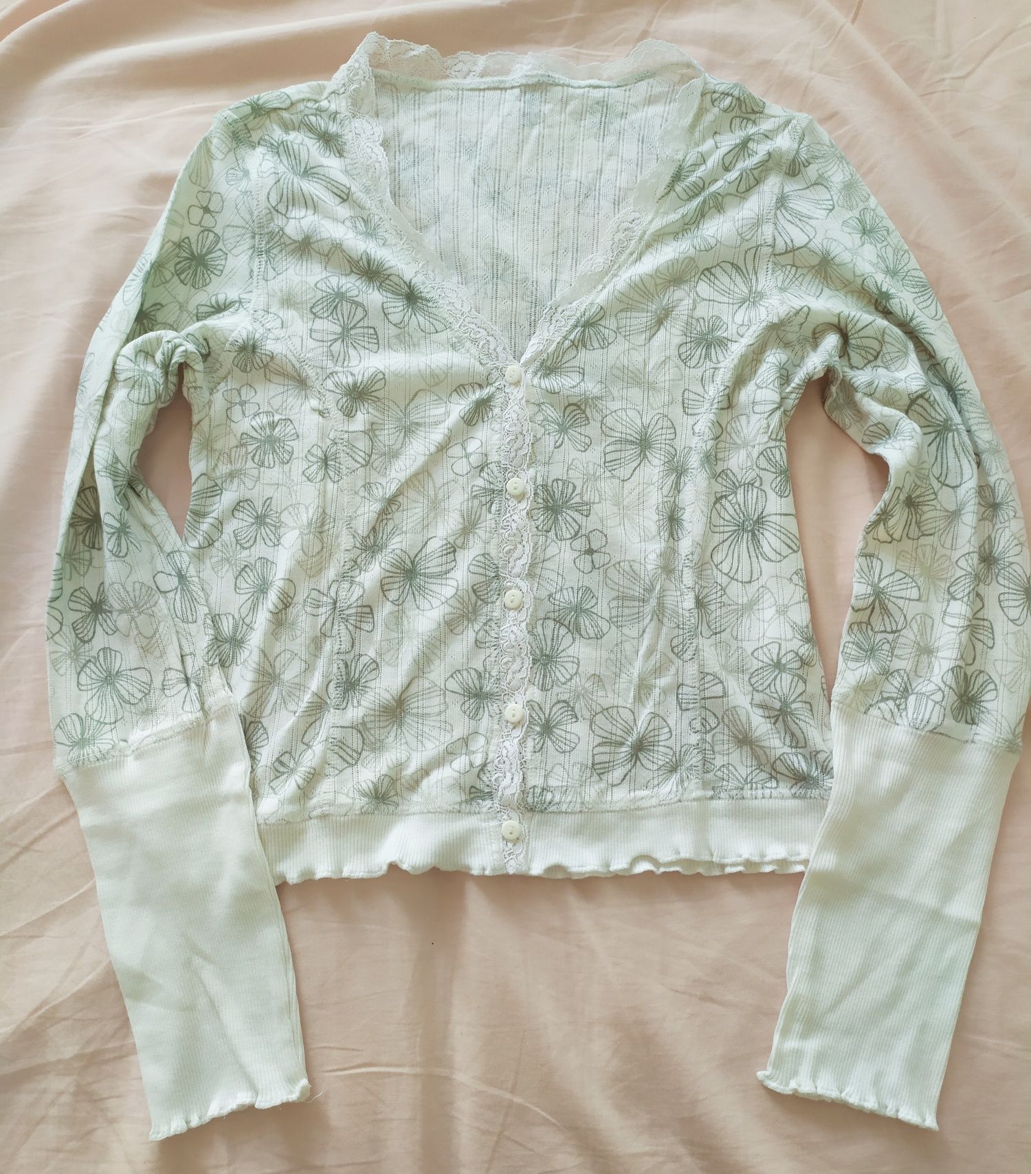 Komplet bluzka i sweterek, nowy, bawełna /lyocell
