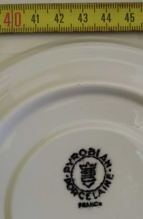 18 Pratos 14Cm Pyroblan Porcelaine France Vidro Aperitivo Cinzeiro