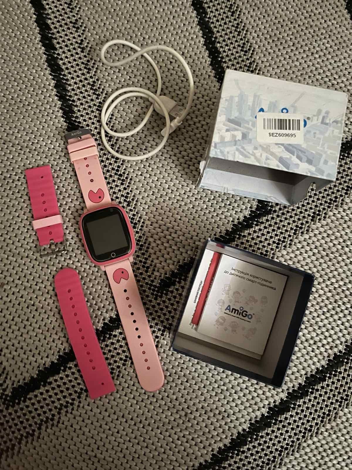 Дитячій смарт годинник AMIGO GO001 iP 67 Pink