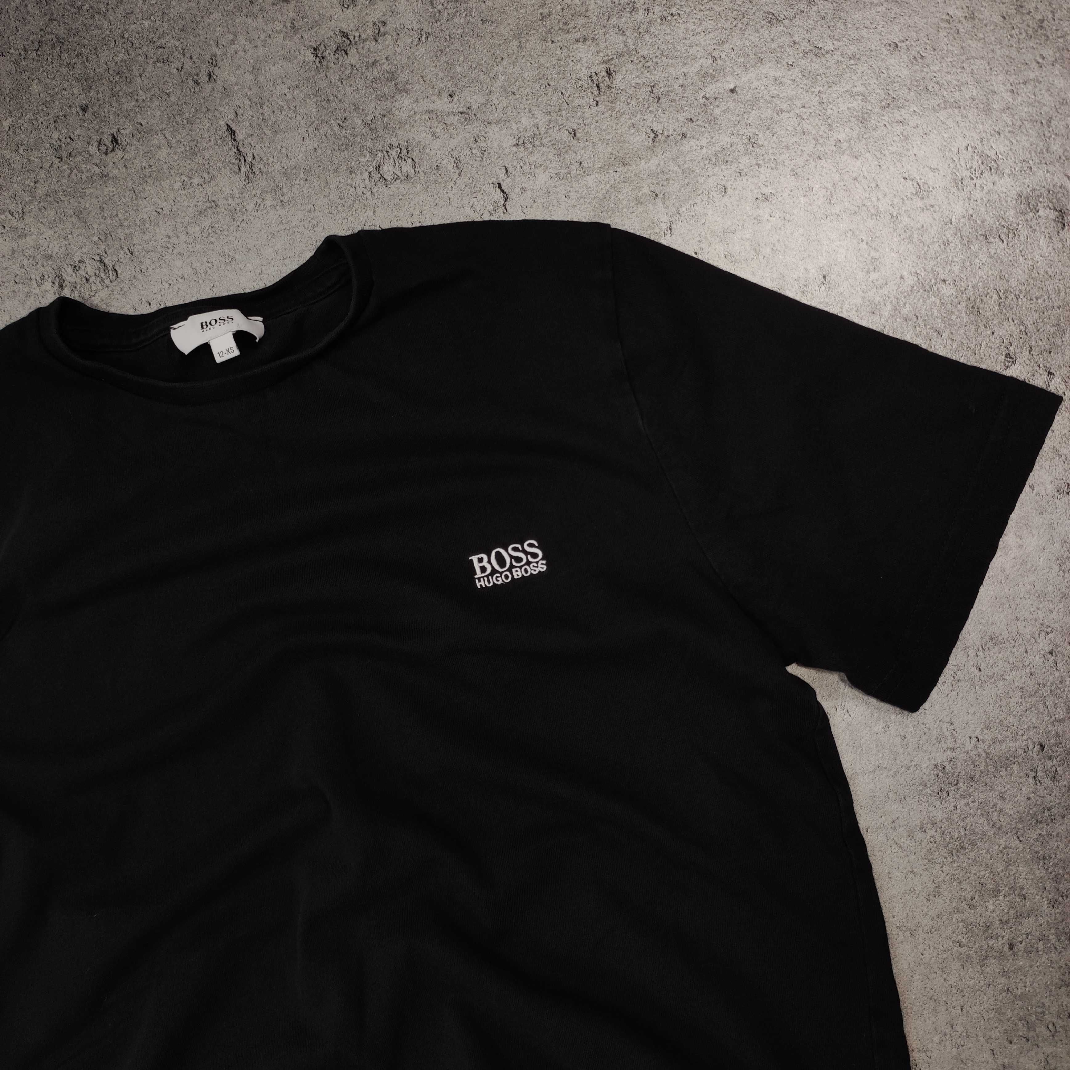 DAMSKA Koszulka Czarna Klasyczna basic Hugo Boss Małe Haftowane Logo