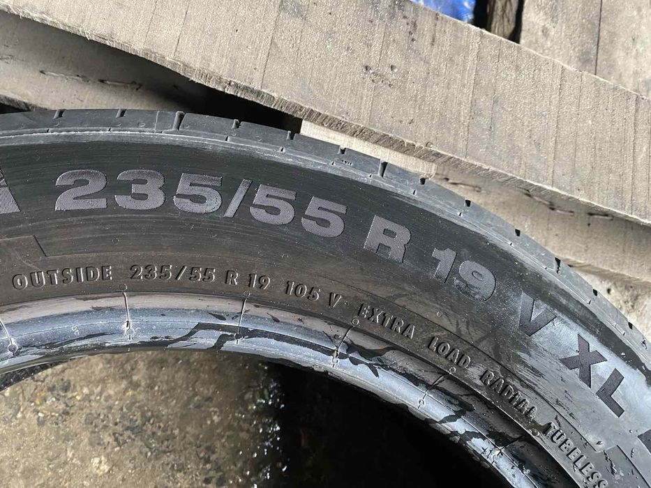 235.55.19 Continental 2шт лето БУ склад шины резина из Европы 55 R19