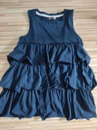 Sukienka z falbanami, falbany, bawełna 110, 4-5 lat