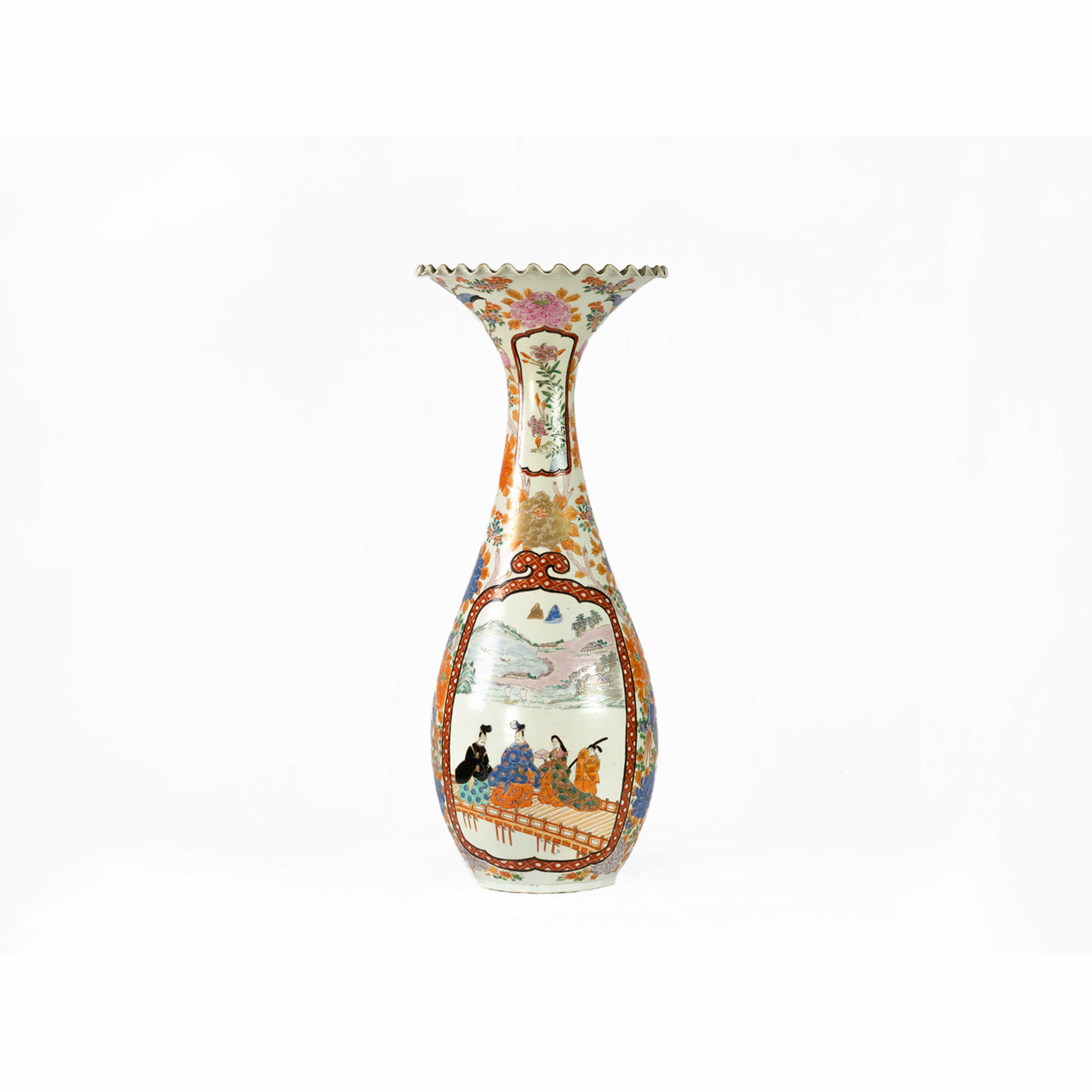 Vaso porcelana Shimpon Fukagawan por Hichozan Shimpo | século XIX