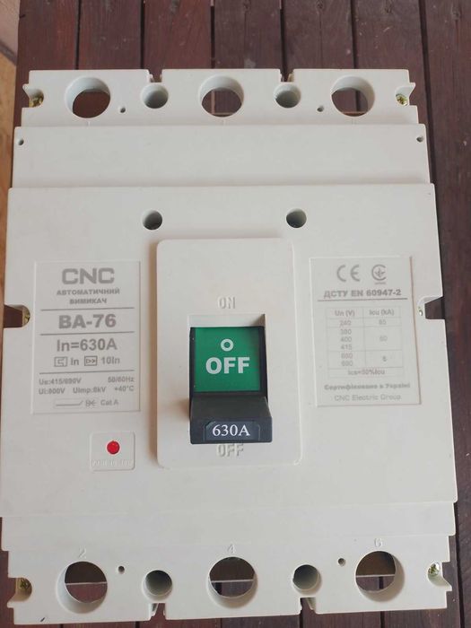 Автоматичний вимикач ВА-76 630А 3Р 380В 60кА 10In