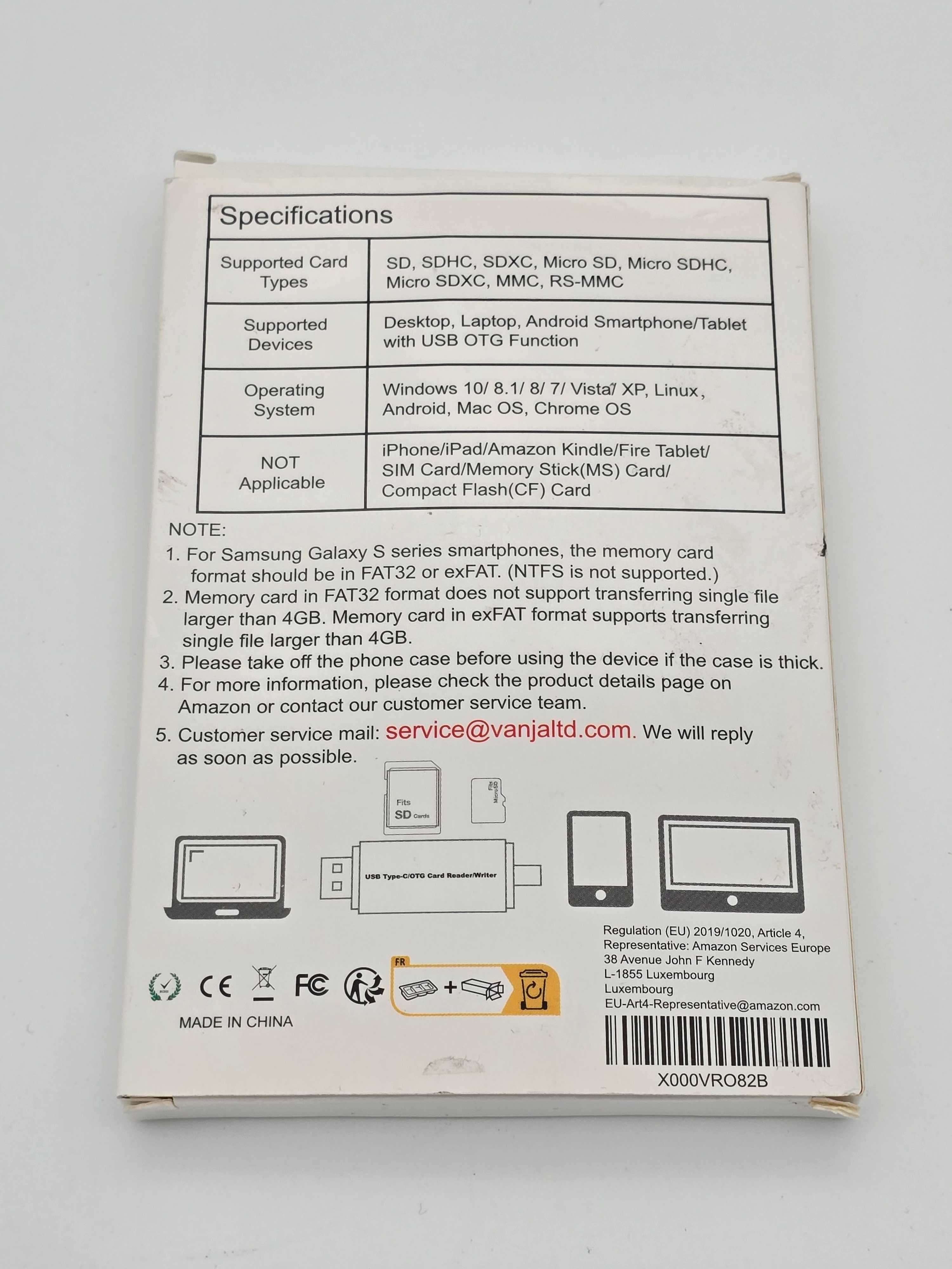 Czytnik Kart pamięci Micro USB/USB OTG VANJA
