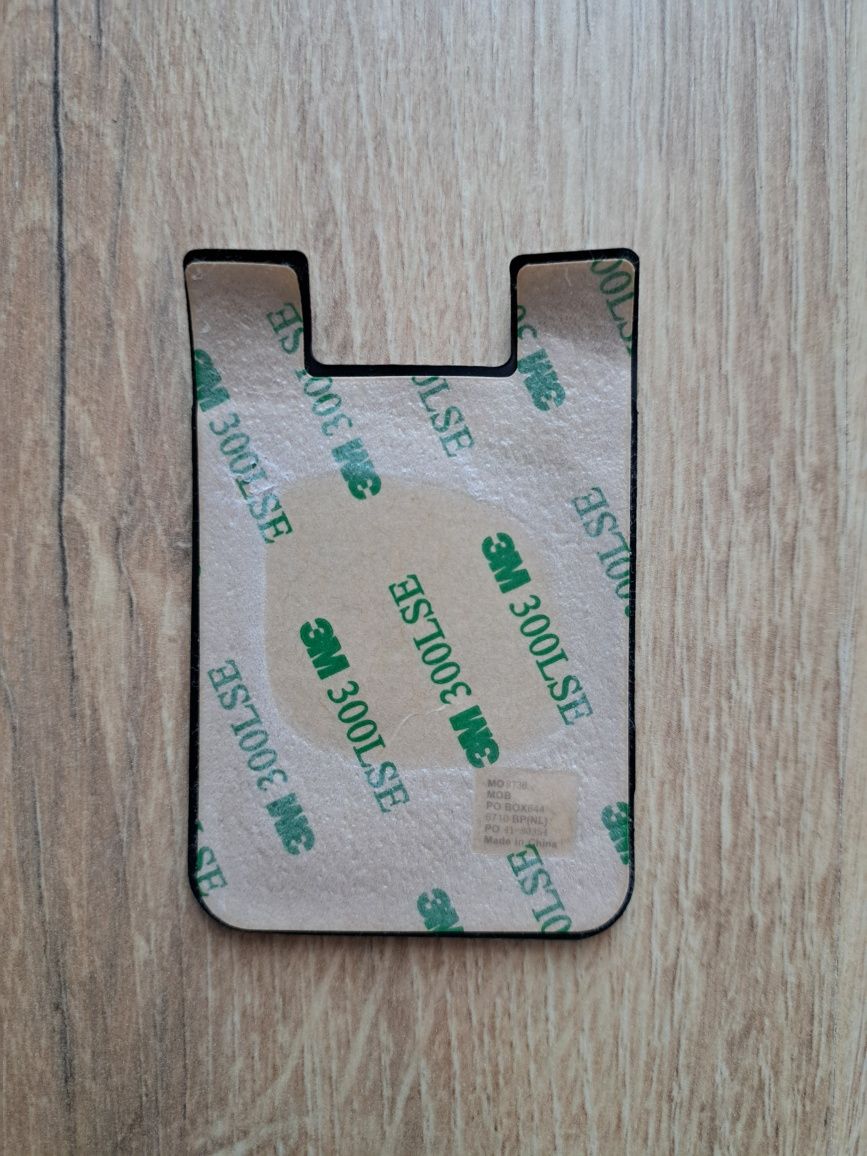Etui na wizytówki na telefon klejone silikonowe Canal+ czarne