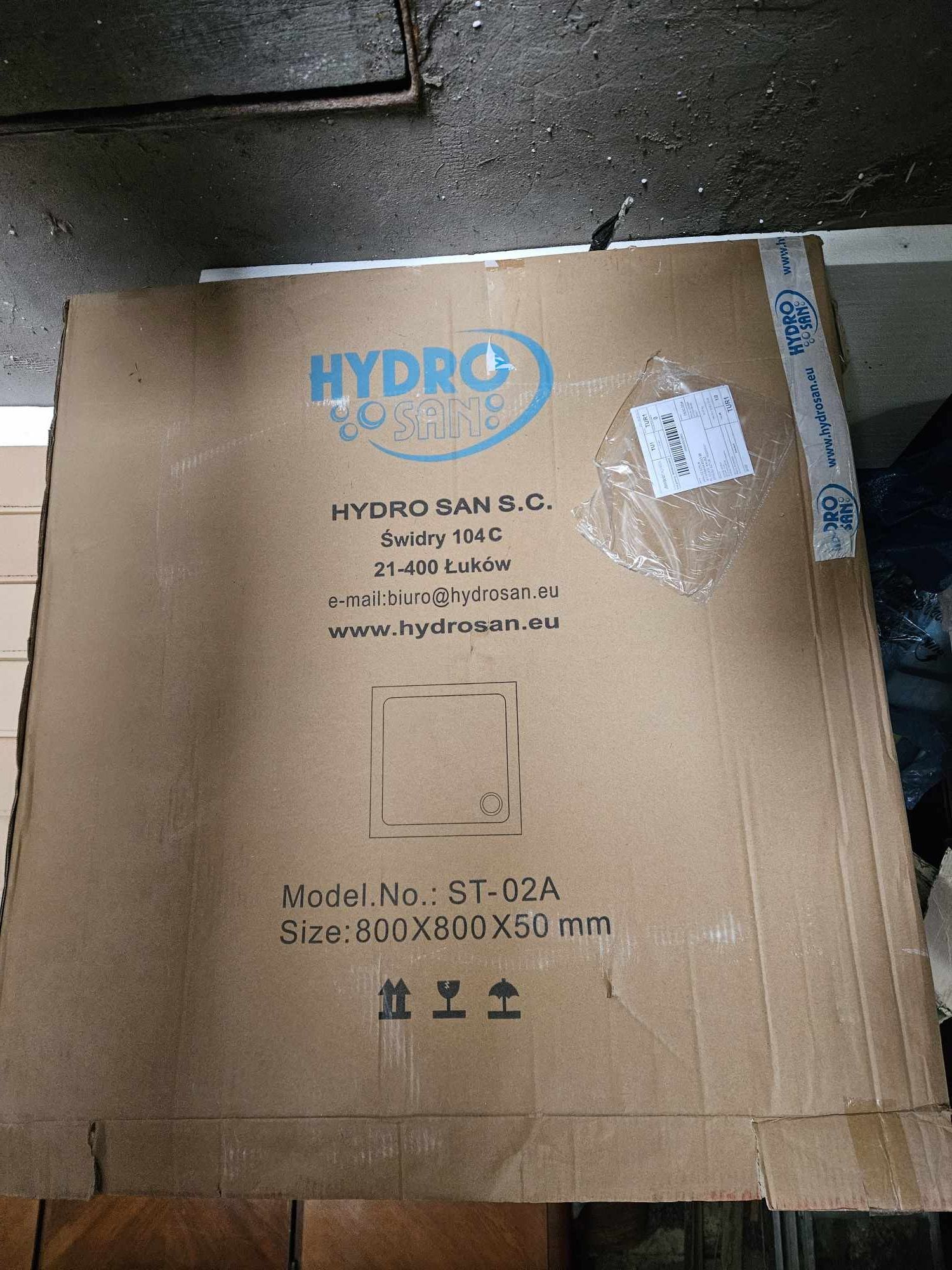 Brodzik hydro san 80x80x5